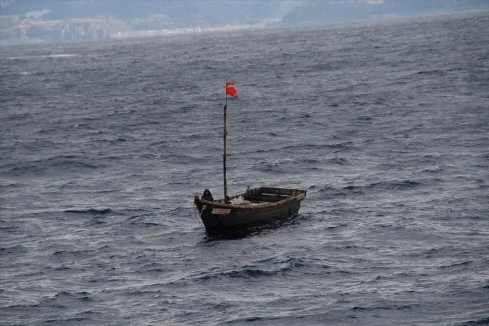 A boat drifting from shore