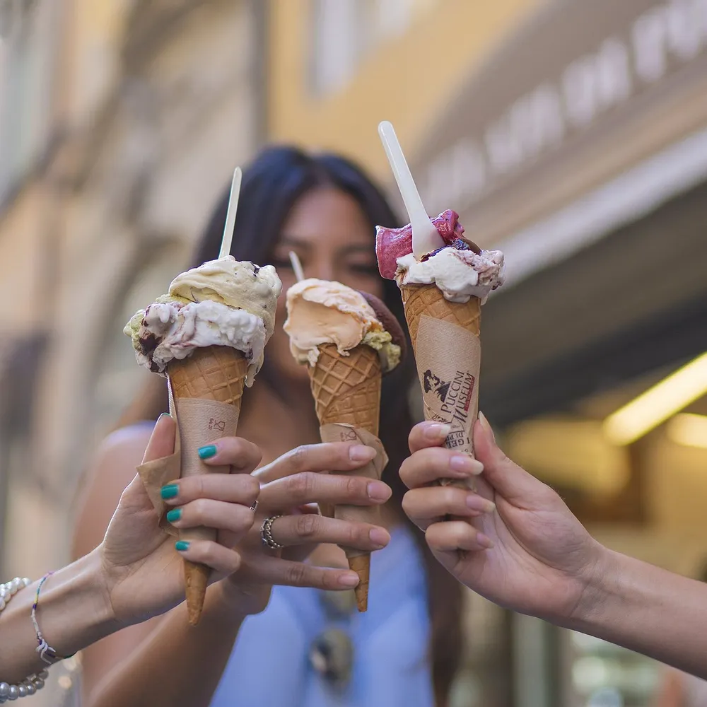 Three ice creams to represent preference consistency - if you prefer vanilla over chocolate and chocolate over strawberry, you should prefer vanilla over strawberry