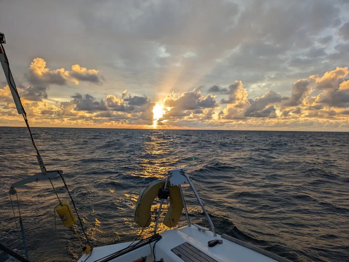 A photo of a sunset at sea, Connemara